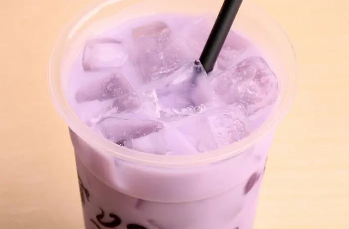 一点点奶茶双拼布丁奶茶